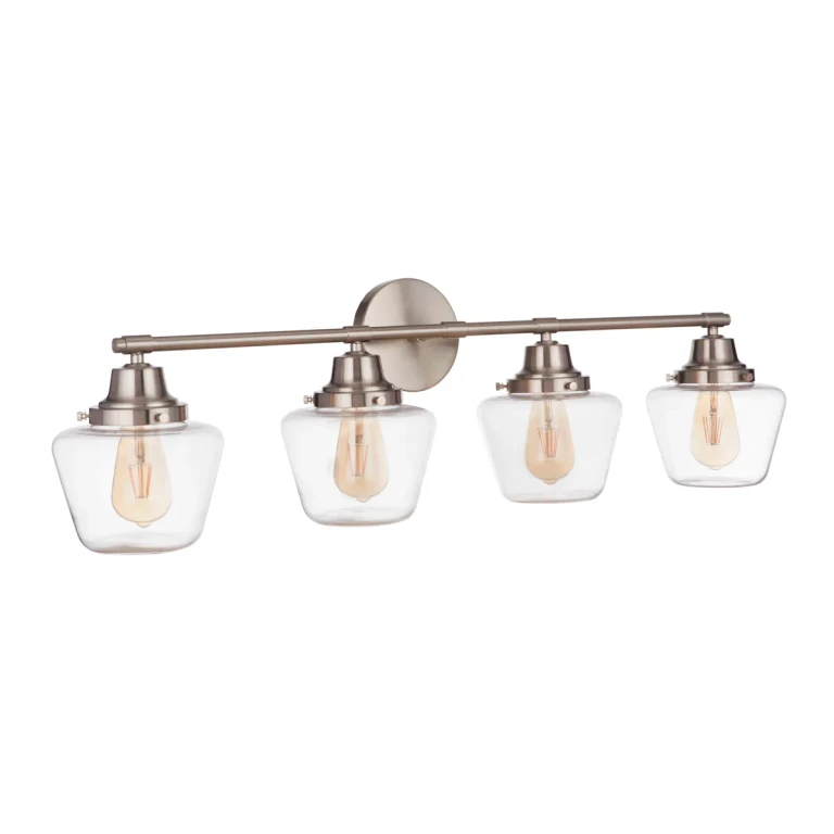 Essex 4-Light Bathroom Vanity Light in Brushed Polished Nickel