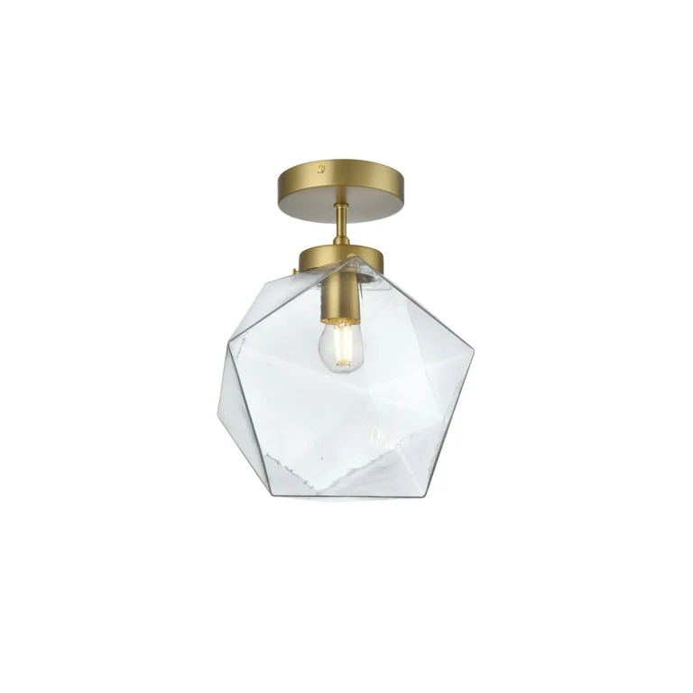 Satin Gold Flush Mount from the Lawrence Collection