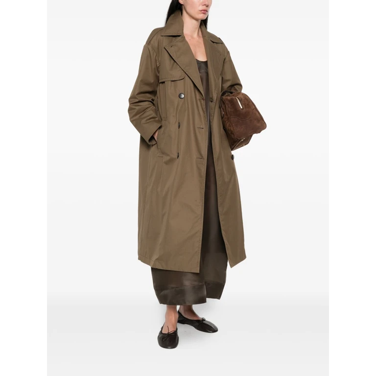 Max Mara Studio Coats Verde Kaki - Women