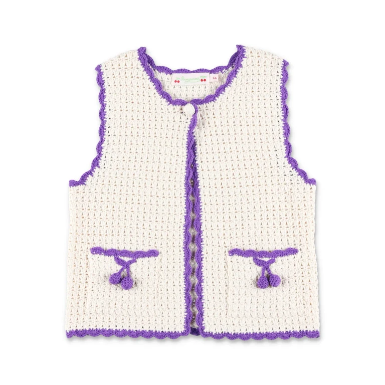 Bonpoint Laila Hand-crocheted Cotton Cardigan