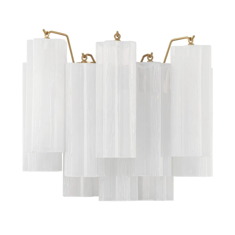 Addis 2-Light Wall Mount in Aged Brass