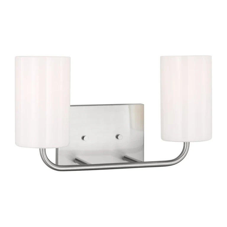 Brushed Steel Bathroom Vanity Light from the Rhett Collection