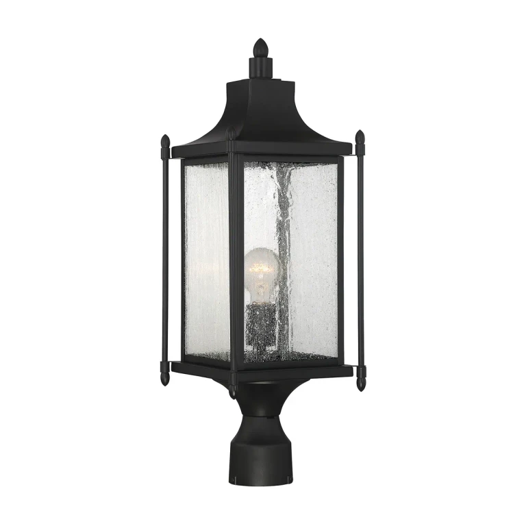 Savoy House Dunnmore Post Mount Lantern in Black - 5-3454-BK