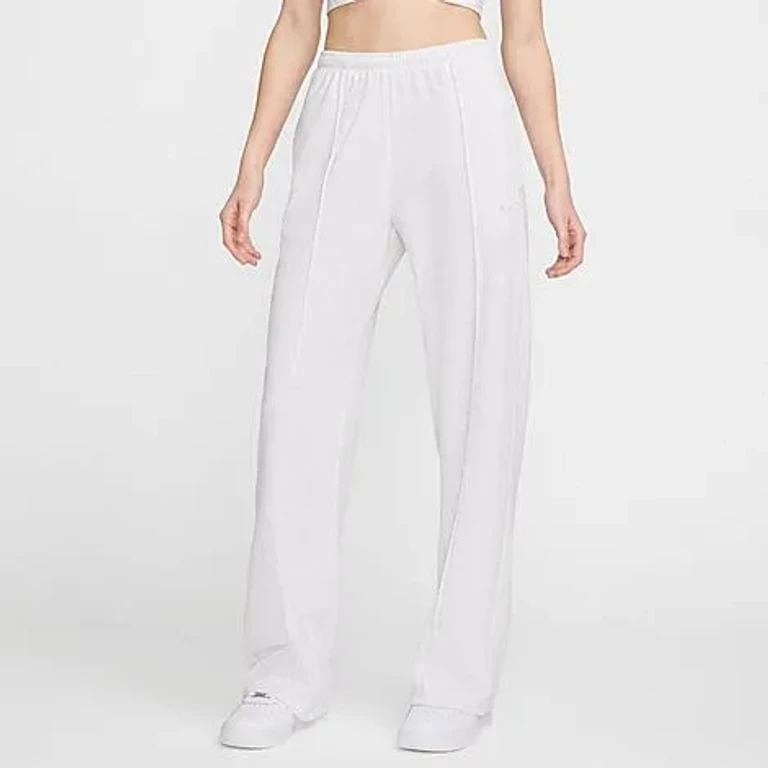Nike Women's Sportswear Chill Mid-Rise French Terry Open-Hem Sweatpants in Mink Brown/Mink Brow Size: XS