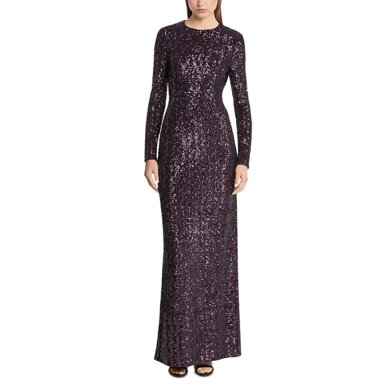 Michael Michael Kors Sequin Long Sleeve Gown