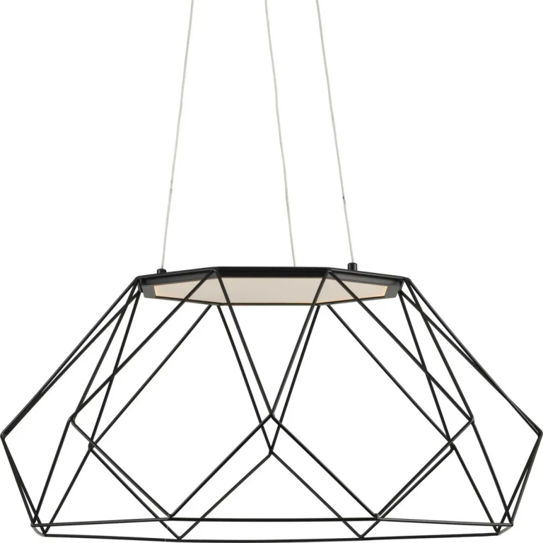 Matte Black LED Pendant from the Geodesic Led Collection