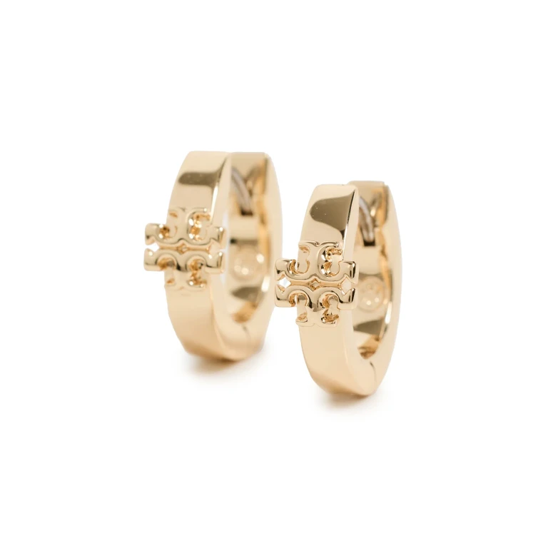 Brincos de argola huggie Icon Tory Burch Tory Gold