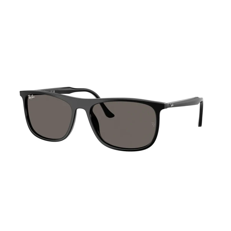 Ray Ban Dark Grey Rectangular Unisex Sunglasses RB2216 901/B1 58