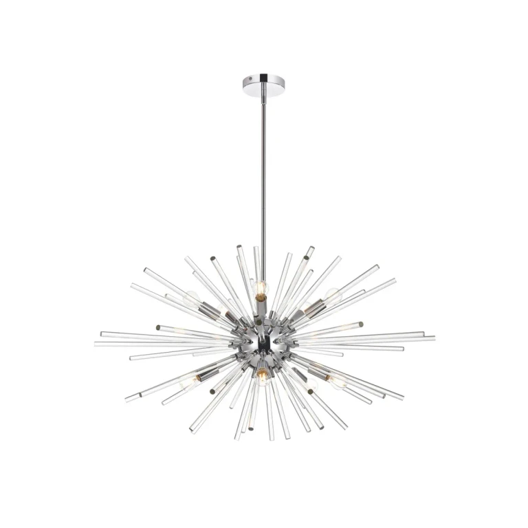 Chrome Ten Light Pendant from the Sienna Collection
