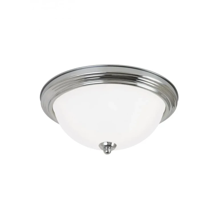 Chrome Three Light Flush Mount from the Geary Collection