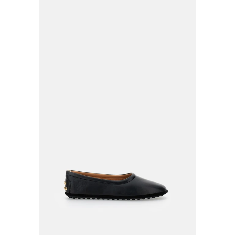 Tod's Tods Flat shoes Black Lambskin Goat Leather - Women