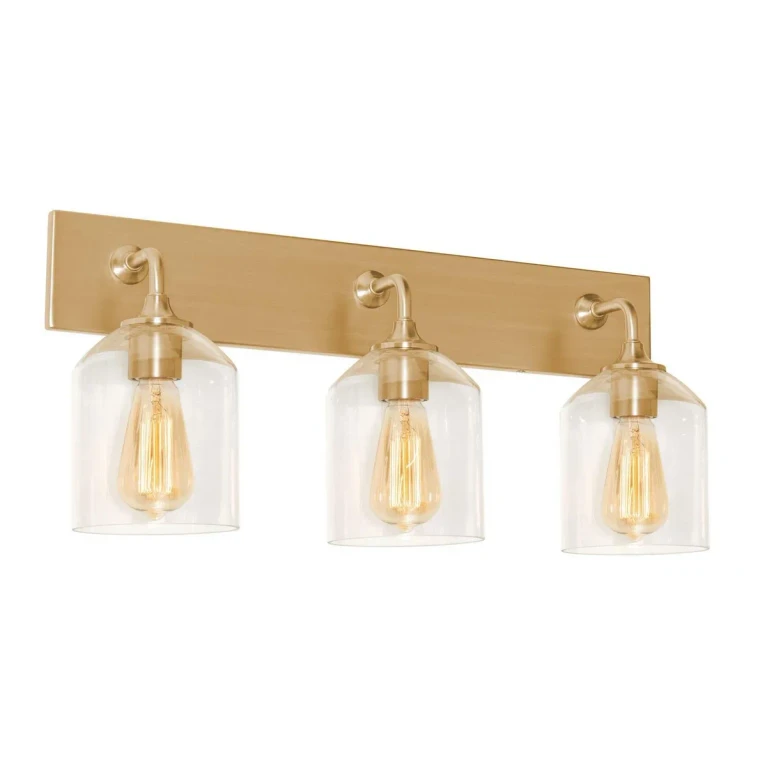 William 3-Light Vanity in Satin Brass