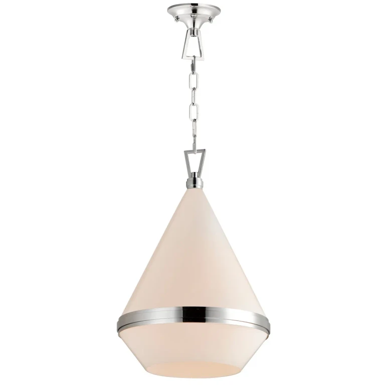 Polished Nickel One Light Pendant from the Giza Collection