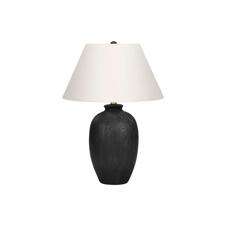 24 Inch Black Ceramic Table Lamp