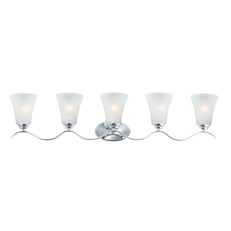 Maxim Vital 5-Light Bathroom Vanity Light in Polished Chrome