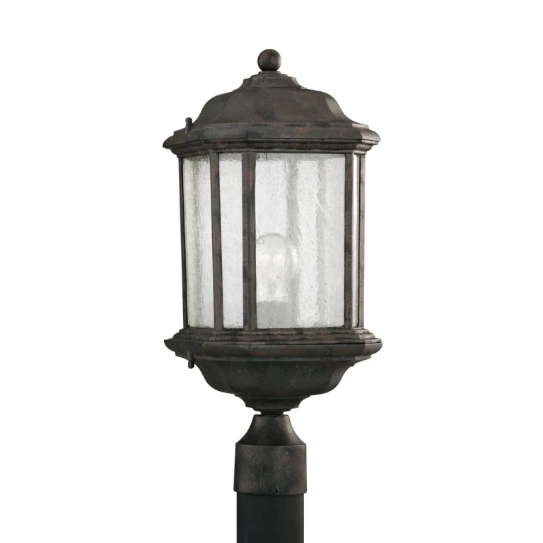 Oxford Bronze One Light Outdoor Post Lantern from the Kent Collection