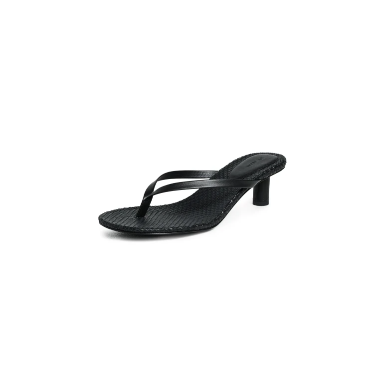 St. Agni Woven Thong Heels Black 40