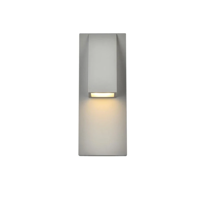 Silver LED Outdoor Wall Lamp from the Raine Collection