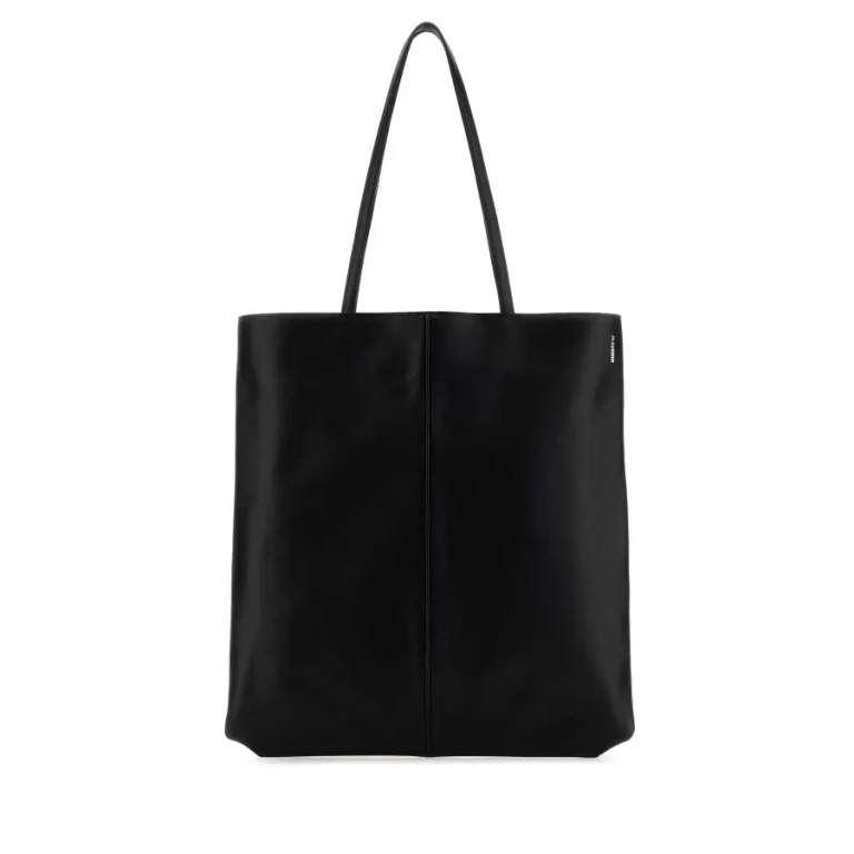 Jil Sander Black Leather Linea Shopping Bag