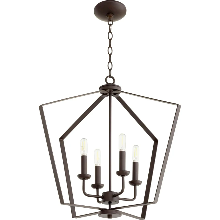 Quorum Quorum Home 4-Light 23" Foyer Light in Oiled Bronze