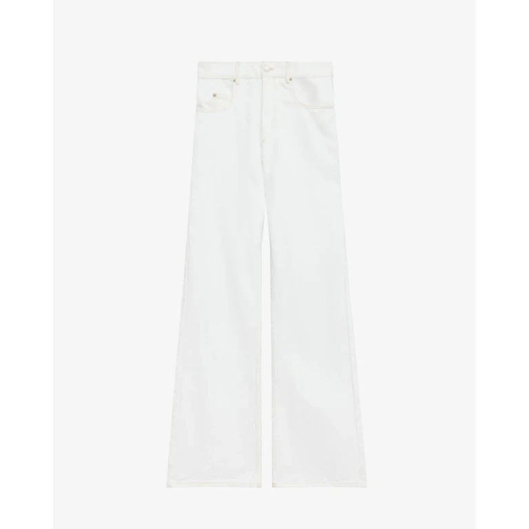 Pantalon Belvira - Femme - Blanc - Taille 40 - Isabel Marant