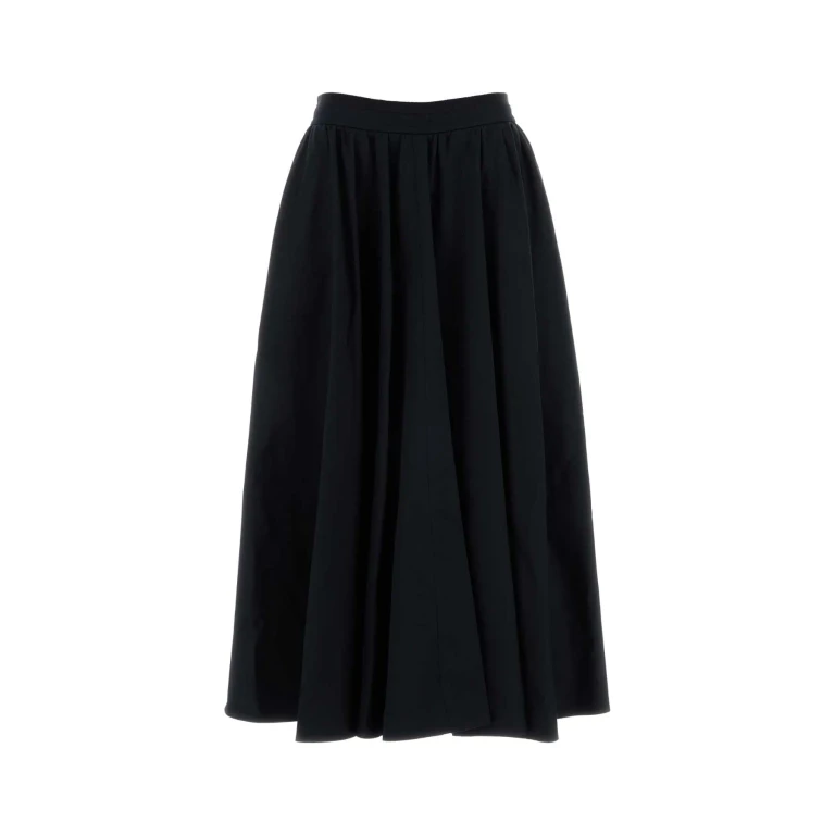 Patou Midnight Blue Cotton Skirt Nightblue Exterior: Gonne - Women