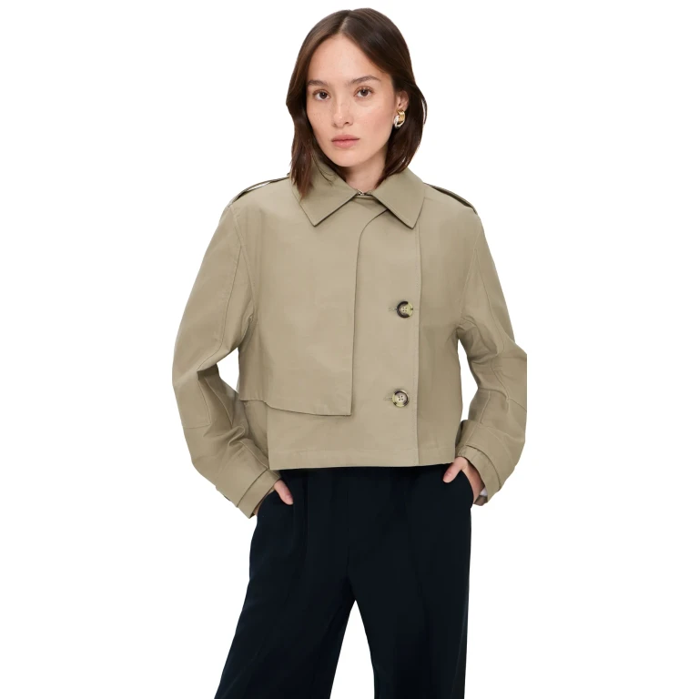 rag & bone Jamie Cropped Trench Khaki M