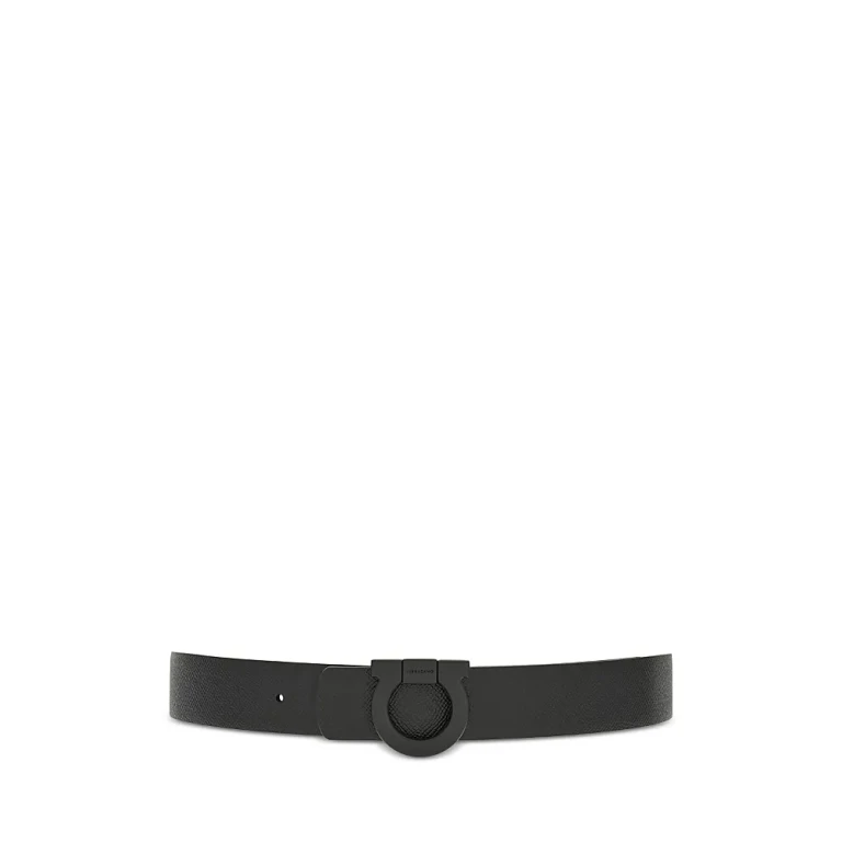 Ferragamo Men's Single Gancini Leather Belt