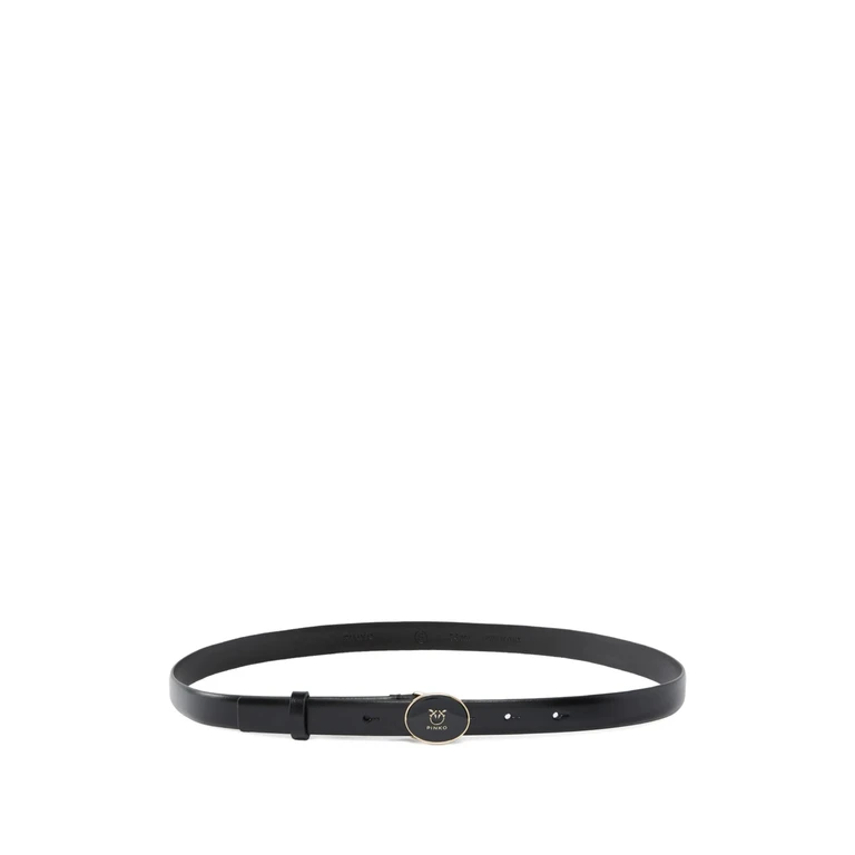 Pinko Round Enamel Black Cintura - Women