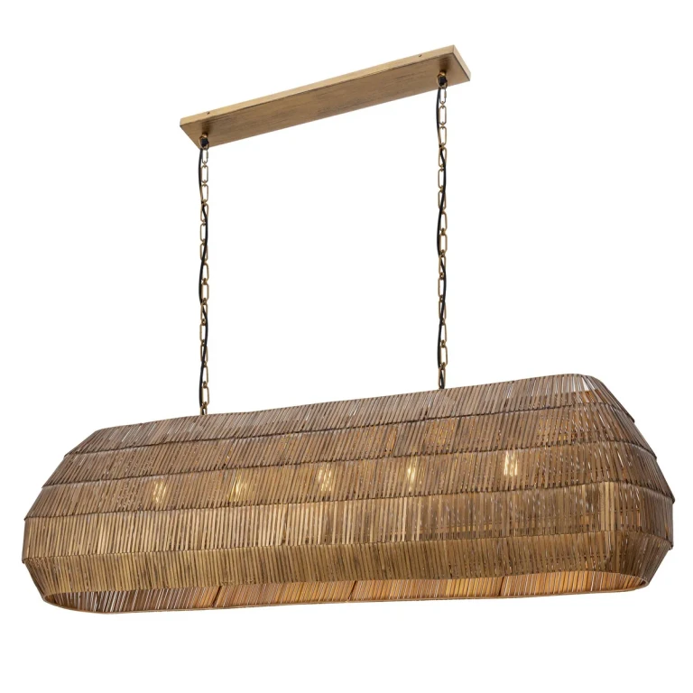 Antique Brass Linear Pendant from the Gilda Collection