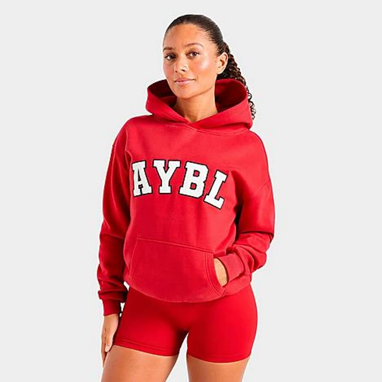 Varsity 2.0 Oversized Hoodie in het zwart