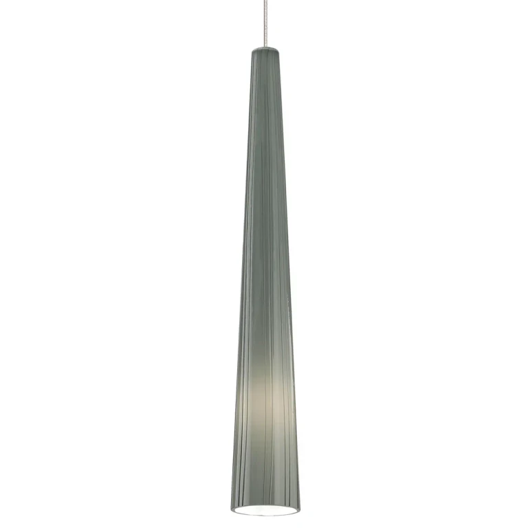 Satin Nickel One Light Pendant from the Zenith Collection