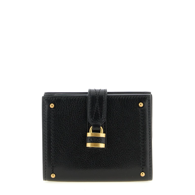 Chloé Black Buffalo Leather Cardholder Accessory - Women