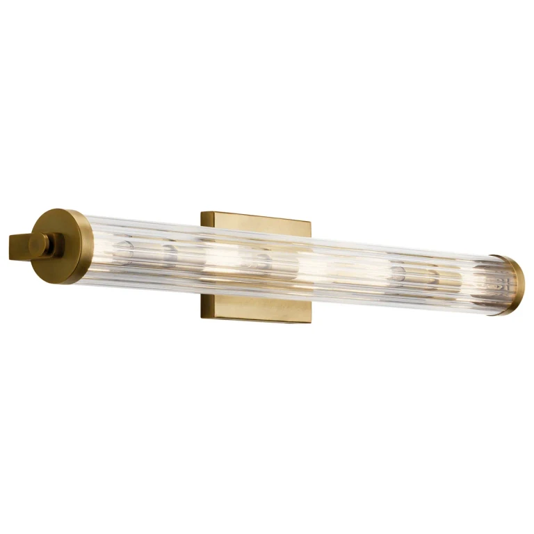 Azores 5-Light 5" Bathroom Vanity Light in Natural Brass