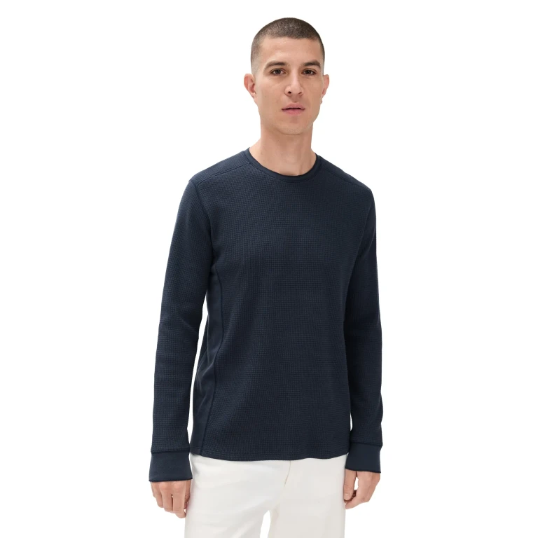 Vince Thermal Crew Shirt Off White L