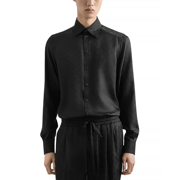 Dolce & Gabbana Long Sleeve Printed Silk Shirt