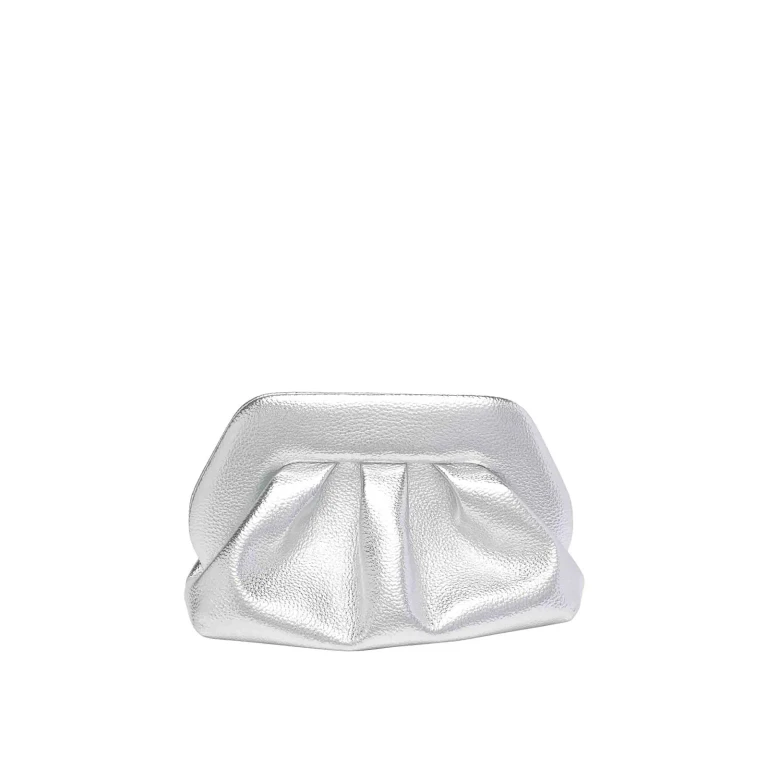 THEMOIRÈ Bios Laminated Grained Vegan Leather Clutch (261WTMBM0OOBL0018A)