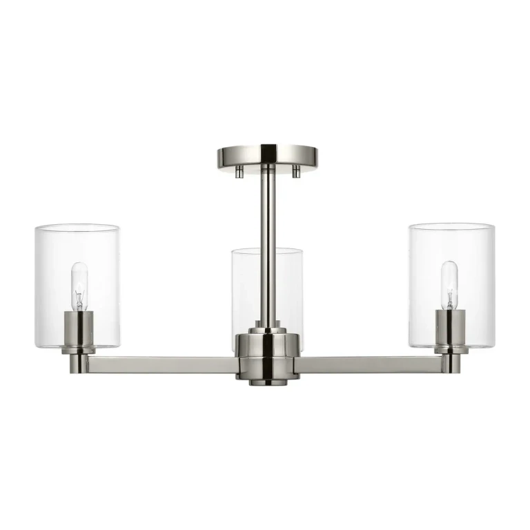 Brushed Nickel Semi-Flush Mount from the Fullton Collection