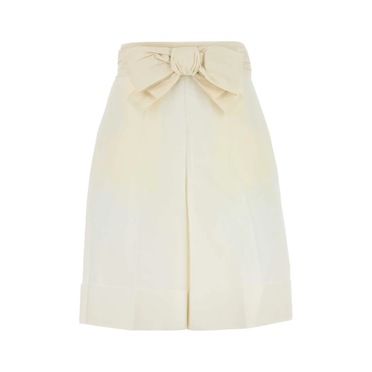 Valentino Garavani White Cotton Blend Shorts