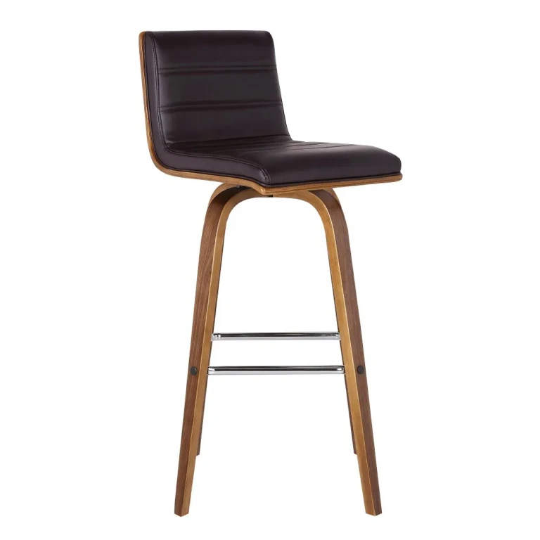 Vienna Walnut Brown Swivel Counter Height Stool