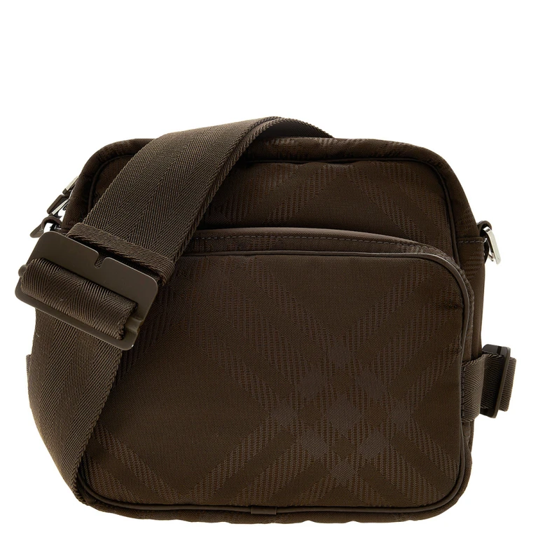 Burberry Checked Jacquard Zipped Shoulder Bag