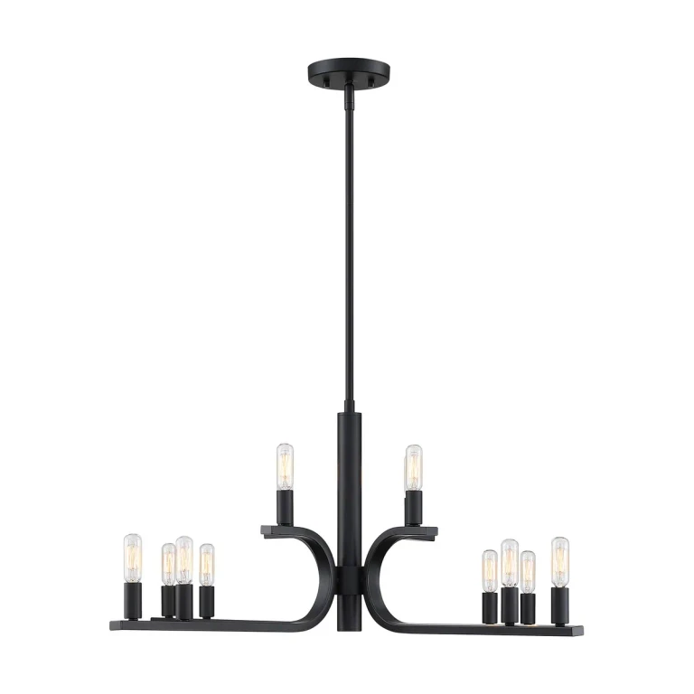 Matte Black 12 Light Chandelier from the Skye Collection