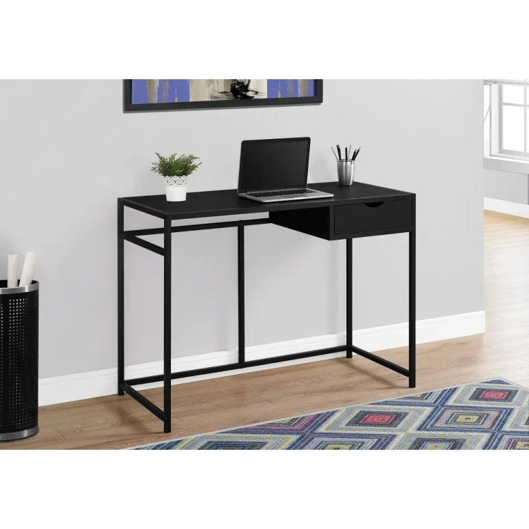 Industrial Black Metal Computer Desk