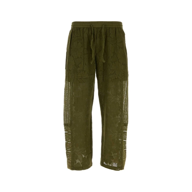 Baziszt Army Green Lace Layal Pant Khaki Pantaloni - Men