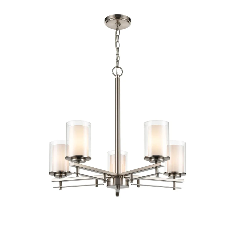 Millennium 5-Light Chandelier in Brushed Nickel
