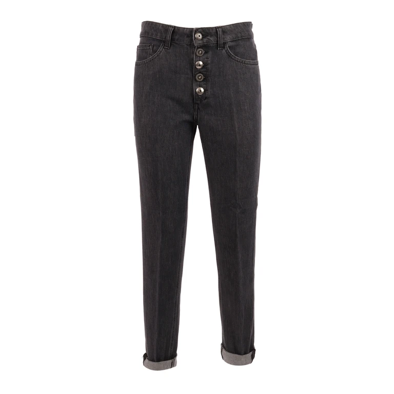 Dondup KOONS 30 INCHES GIOIE PANTS Black Cotton Lyocel Jean - Women