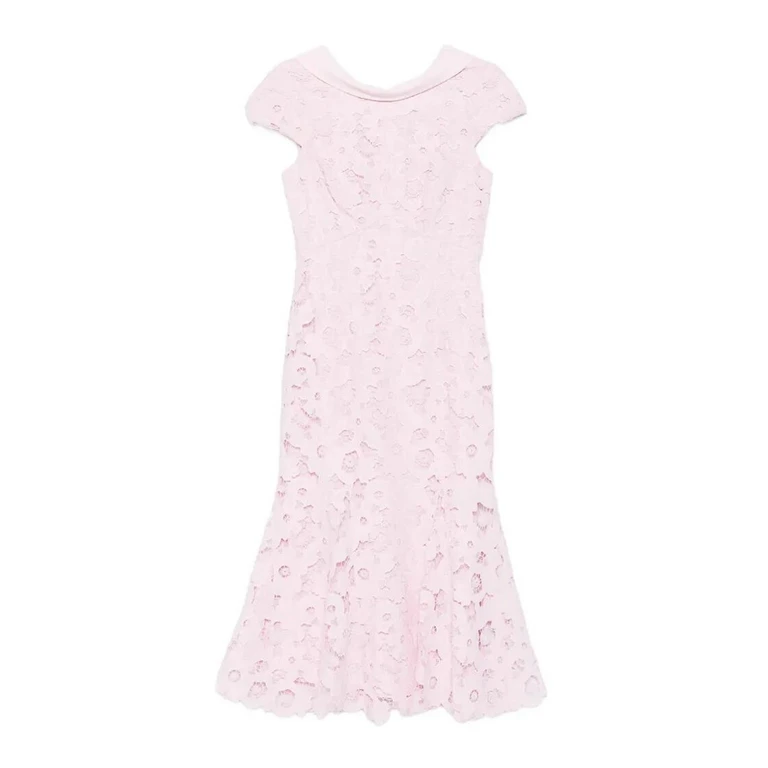 Self Portrait Robe Au Genou - Couleur Chair