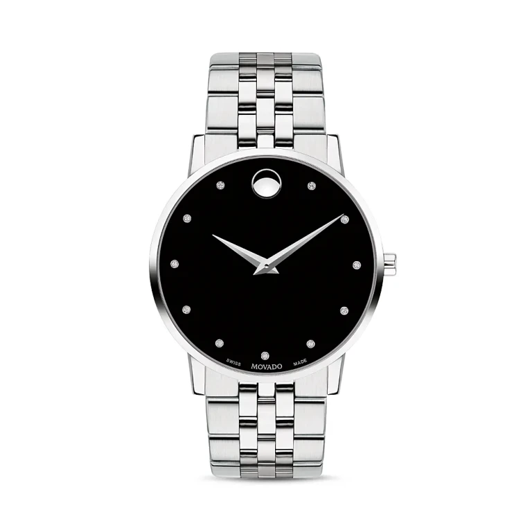 Movado Museum Classic Stainless Steel Diamond-Index Watch, 40mm