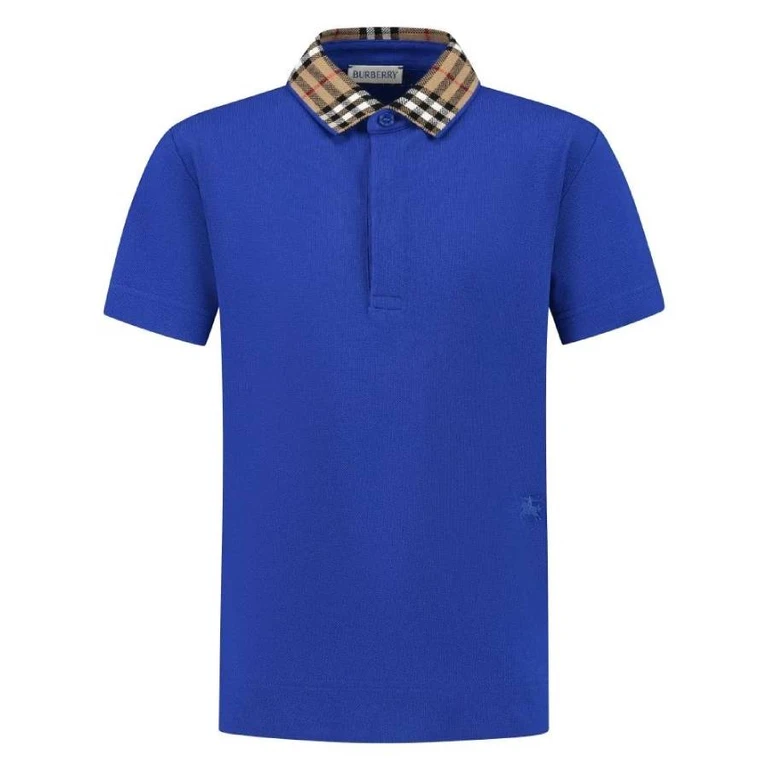 Burberry Boys Johane Check Collar Polo Shirt