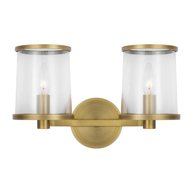 Time Worn Brass Bathroom Vanity Light from the Reynolds Collection